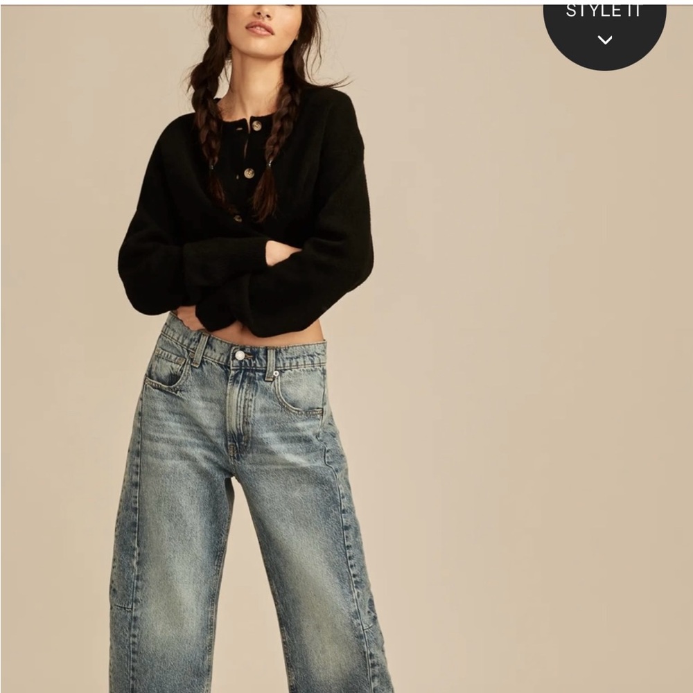 Lucky Brand Women's Barrel Leg Blue Jeans
